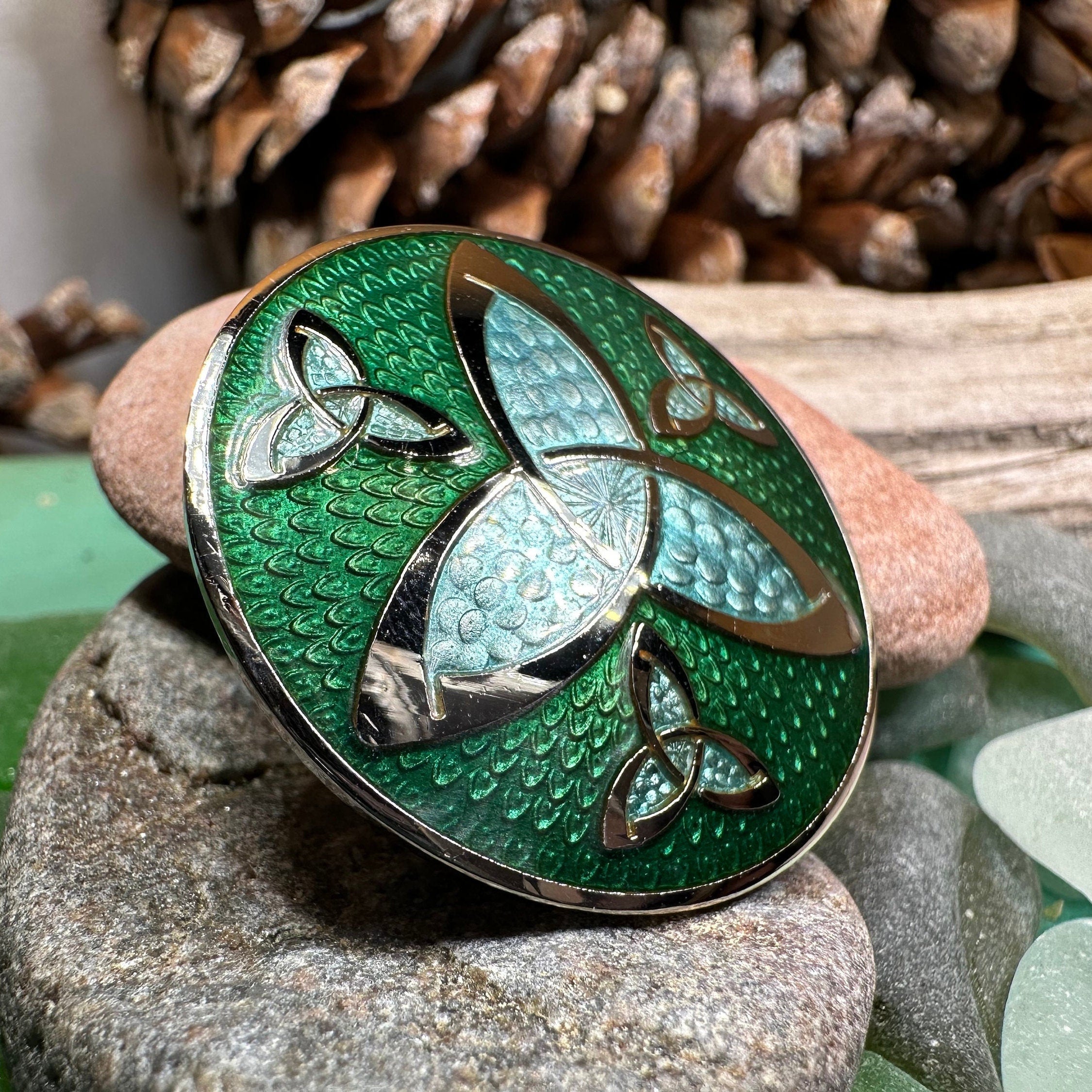 Celtic Four Trinity Knots Brooch