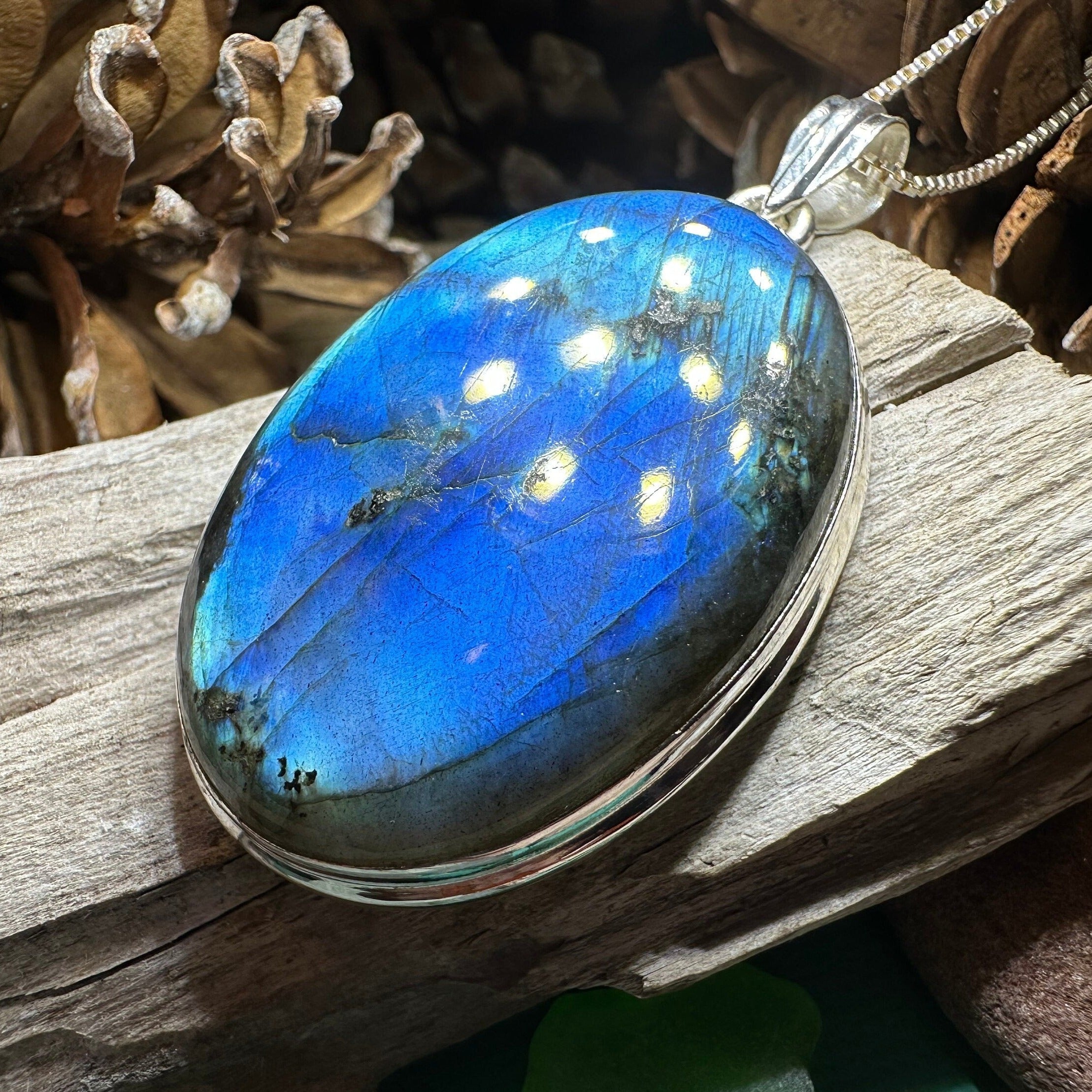 Blue Celtic Night Labradorite Necklace