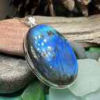 Blue Celtic Night Labradorite Necklace