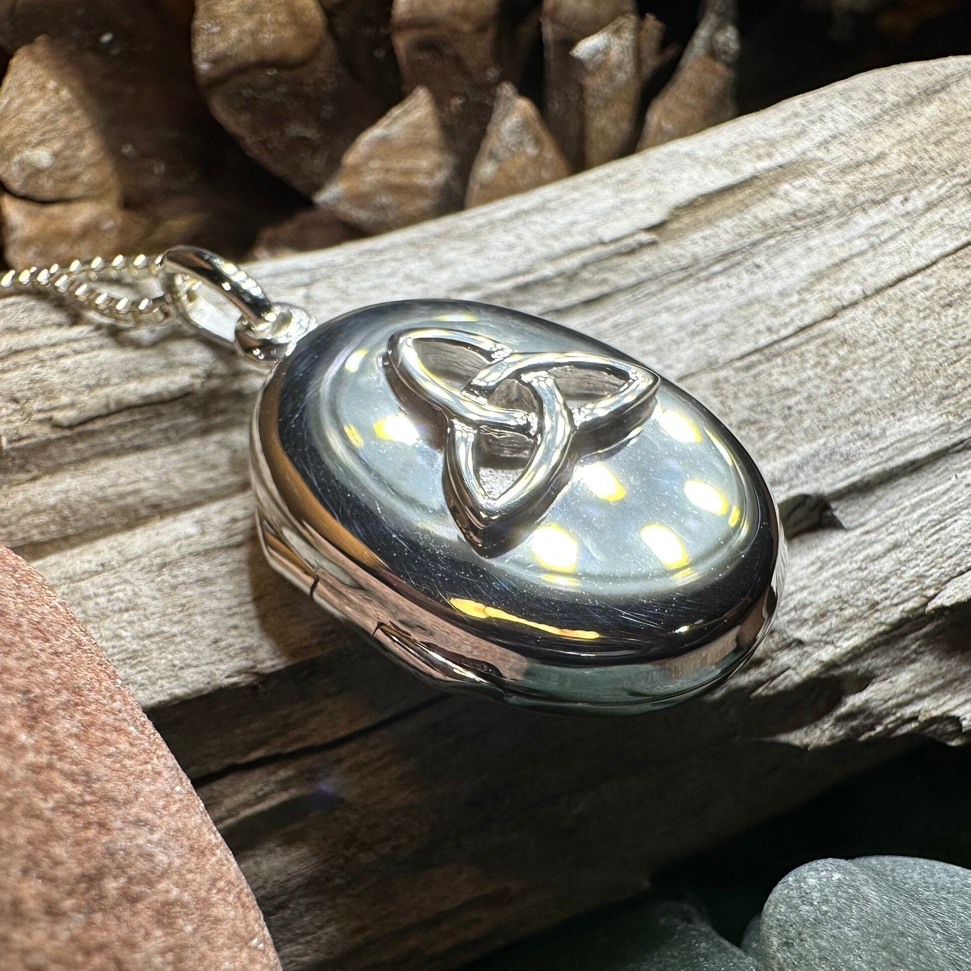 Trinity Knot Locket Necklace
