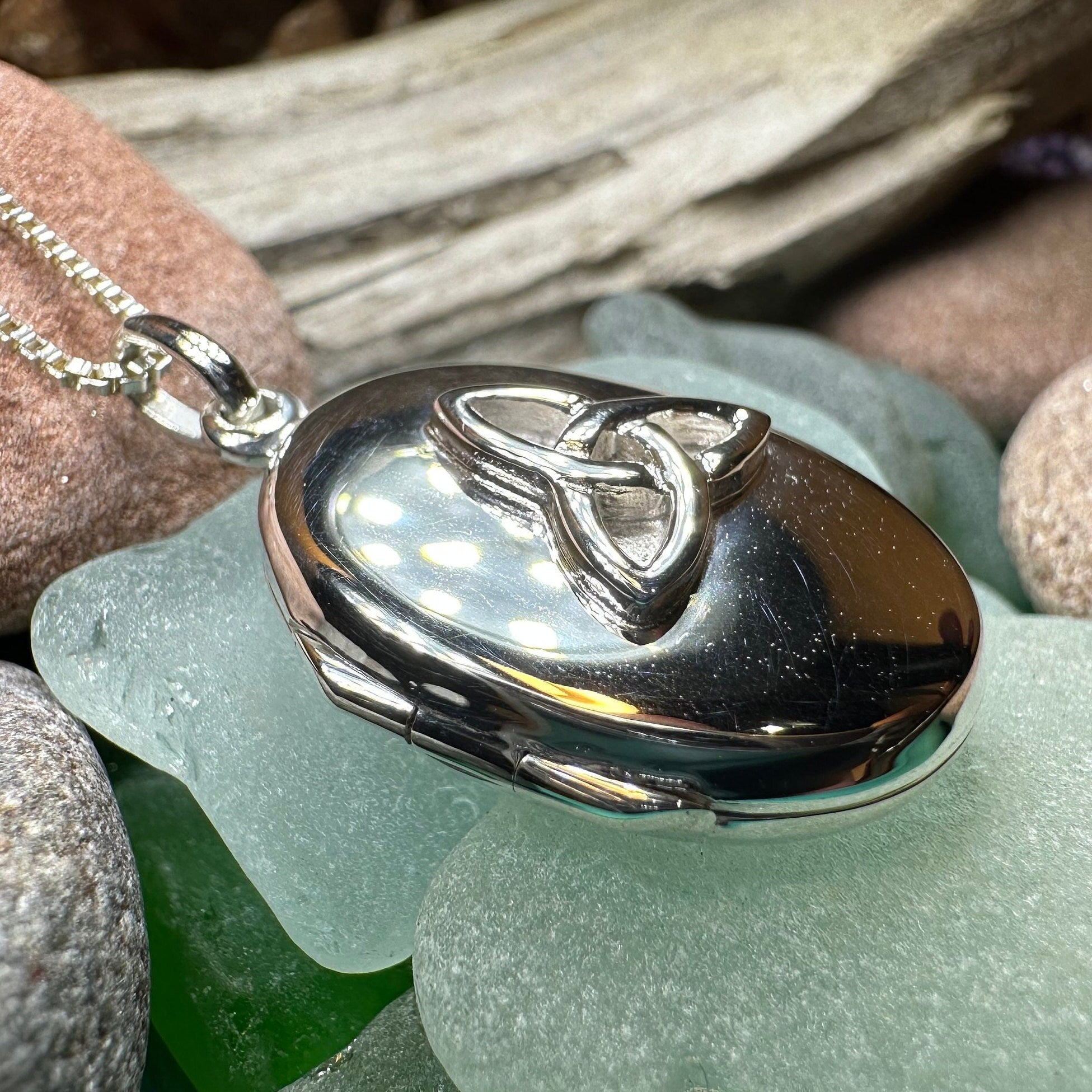 Trinity Knot Locket Necklace