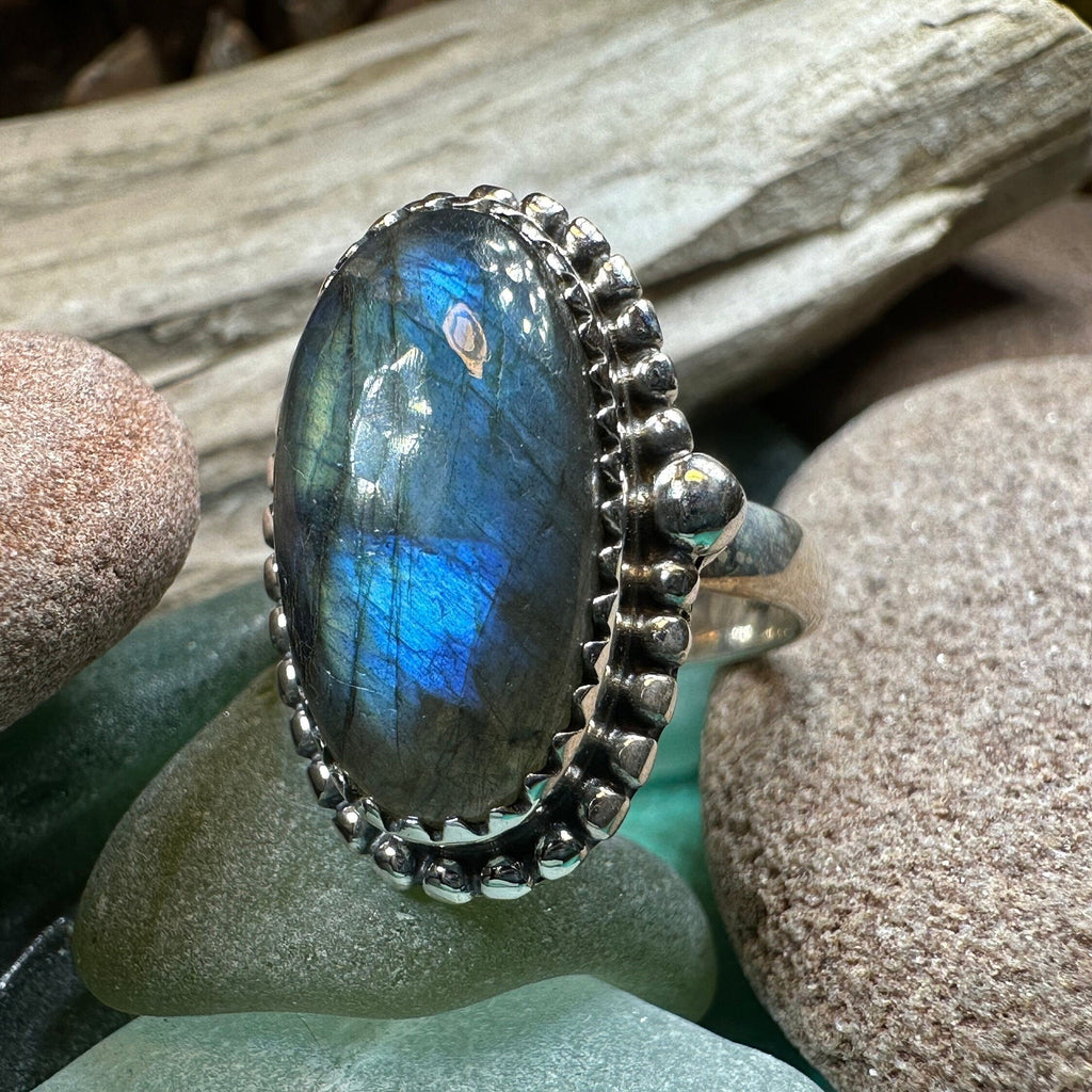 Celtic Storm Labradorite Ring