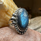 Celtic Storm Labradorite Ring
