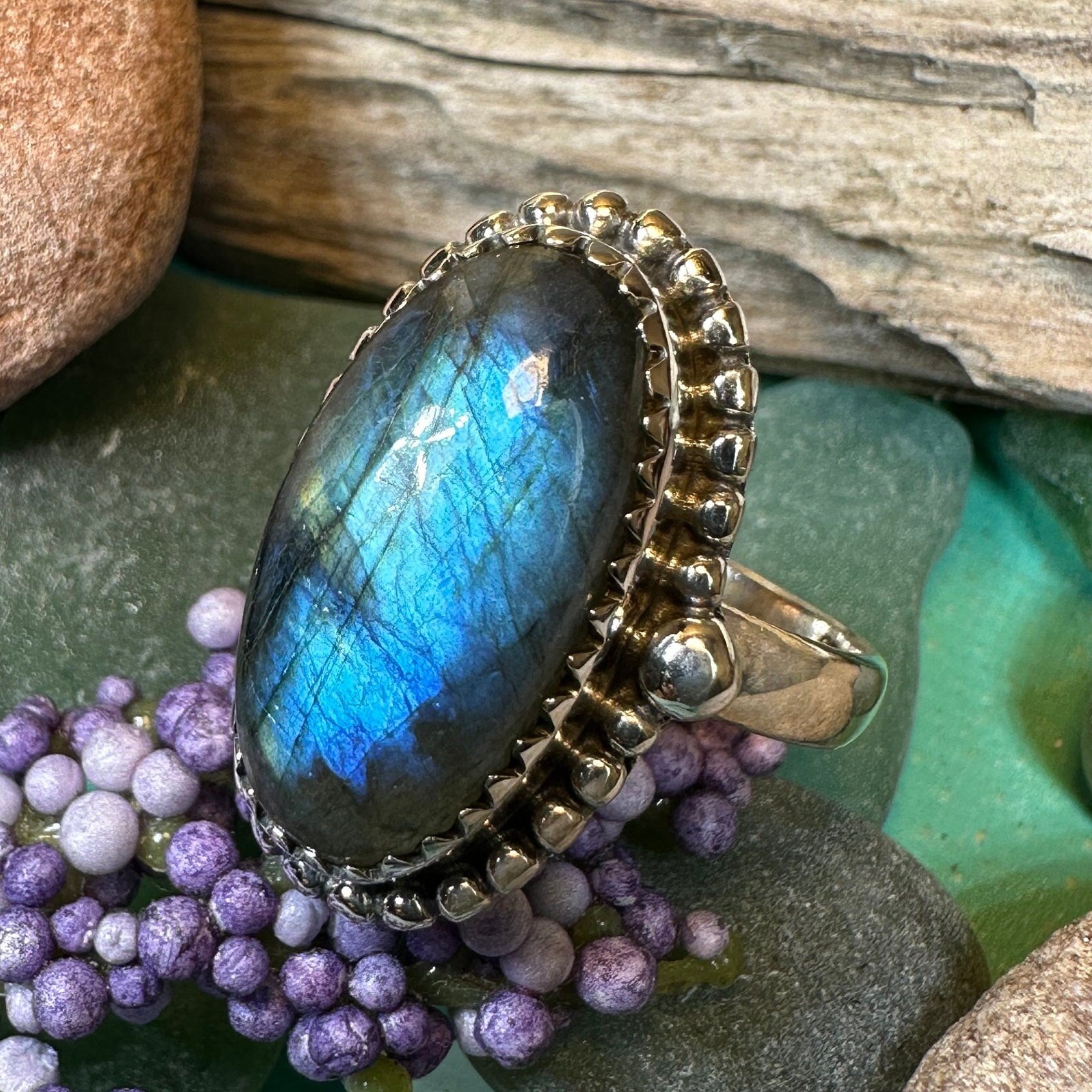 Celtic Storm Labradorite Ring