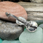 Irish Fiddle Sterling Silver Brooch