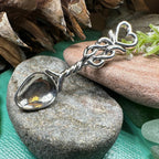 Welsh Celtic Heart Love Spoon Brooch