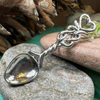 Welsh Celtic Heart Love Spoon Brooch