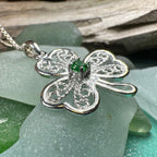 Irish Lace Shamrock Necklace