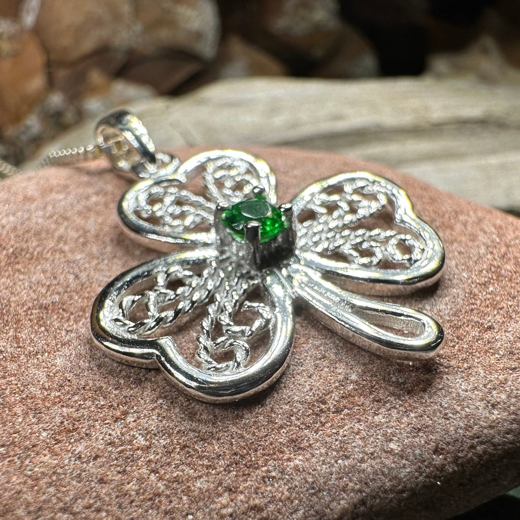 Irish Lace Shamrock Necklace