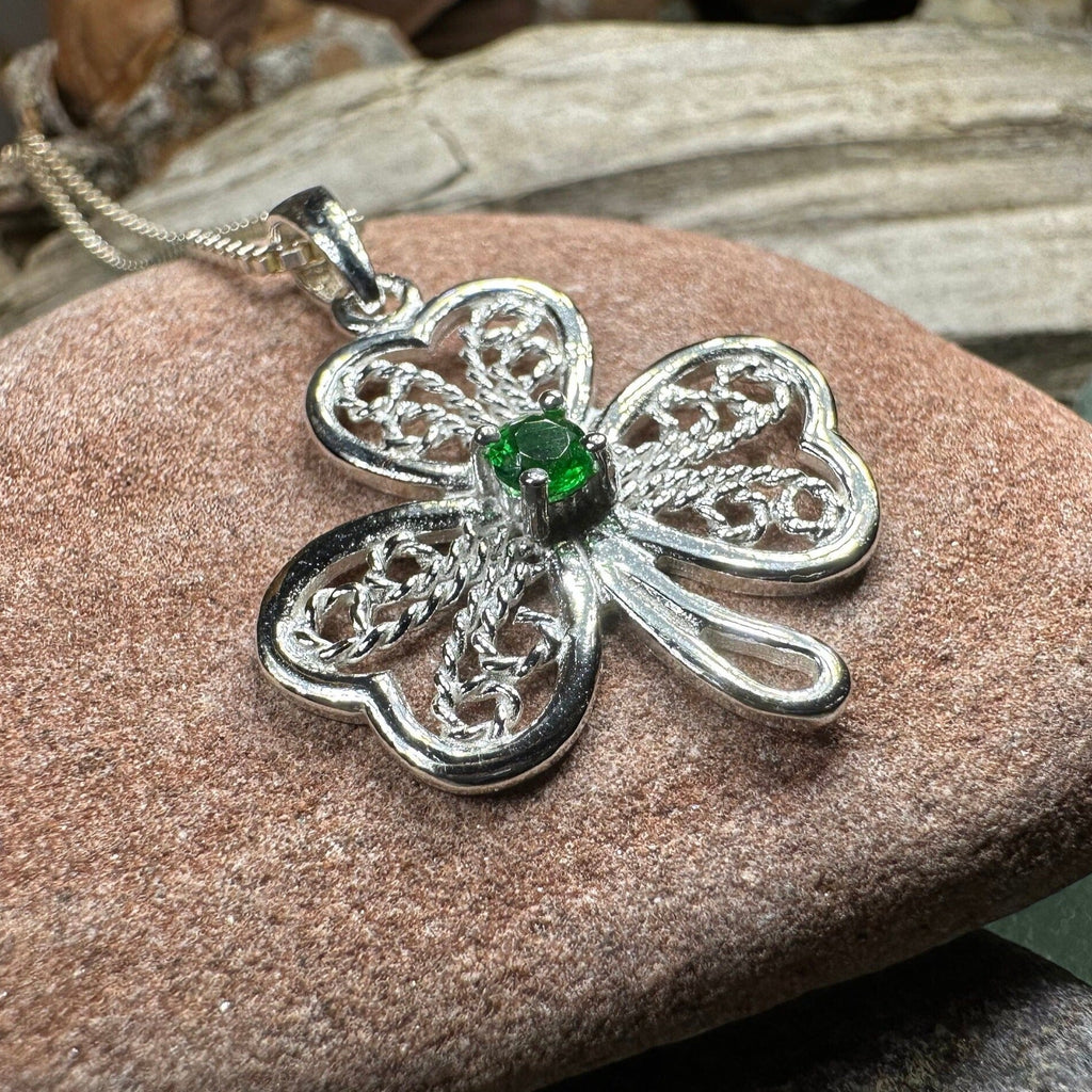 Irish Lace Shamrock Necklace