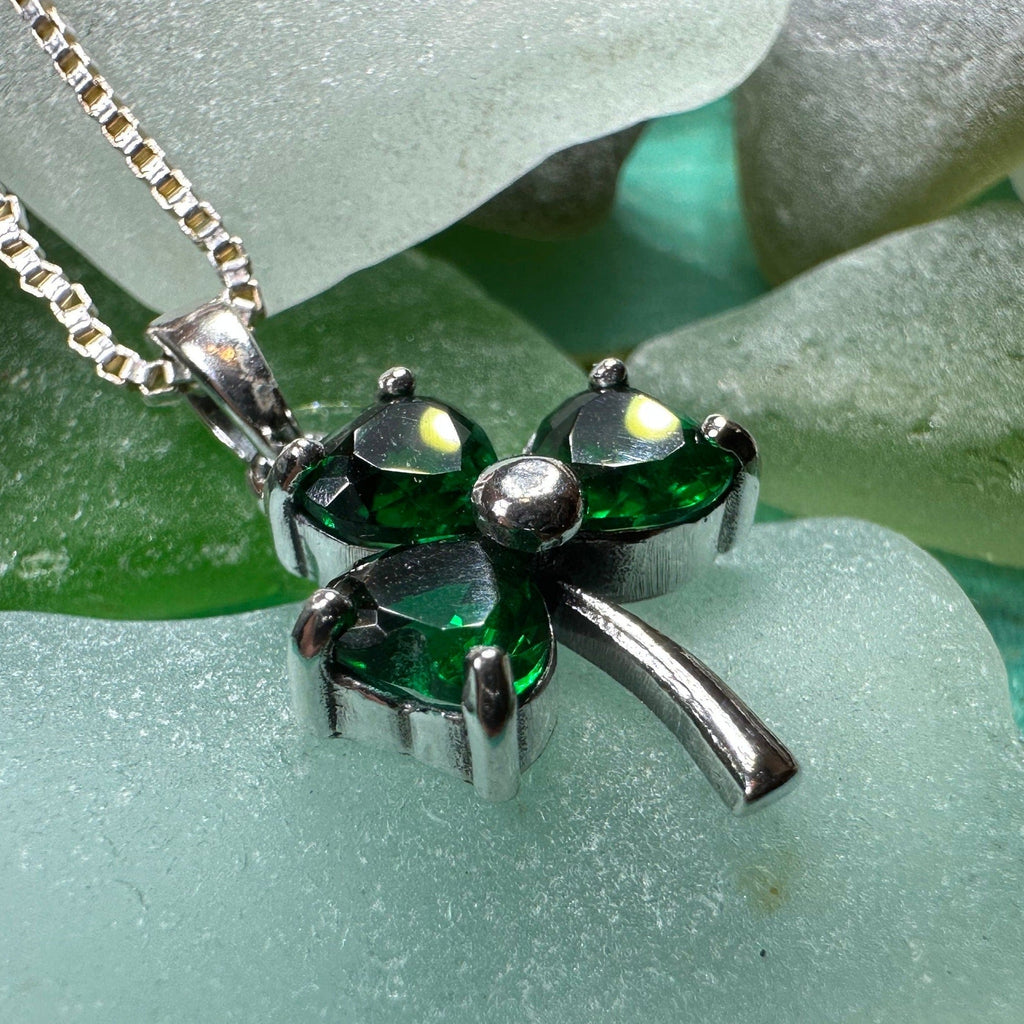 Emerald Shamrock Necklace