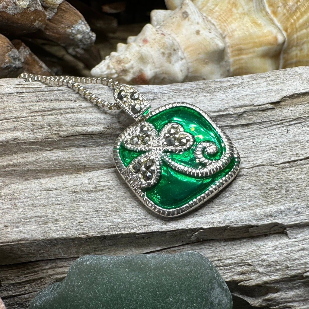 Shannyn Shamrock Enamel Necklace