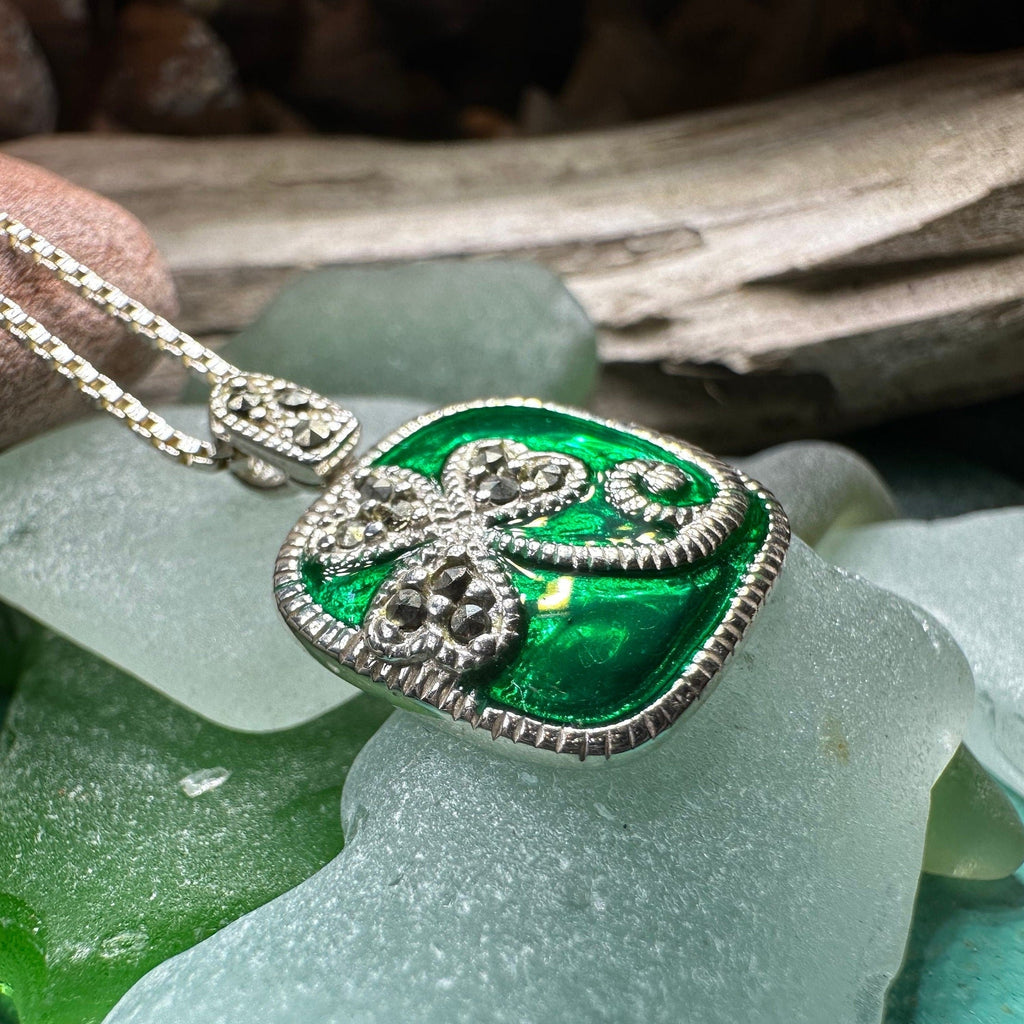 Shannyn Shamrock Enamel Necklace