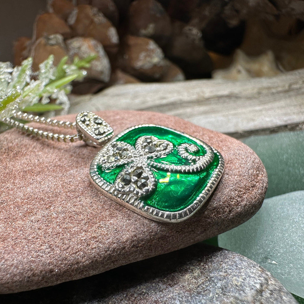 Shannyn Shamrock Enamel Necklace