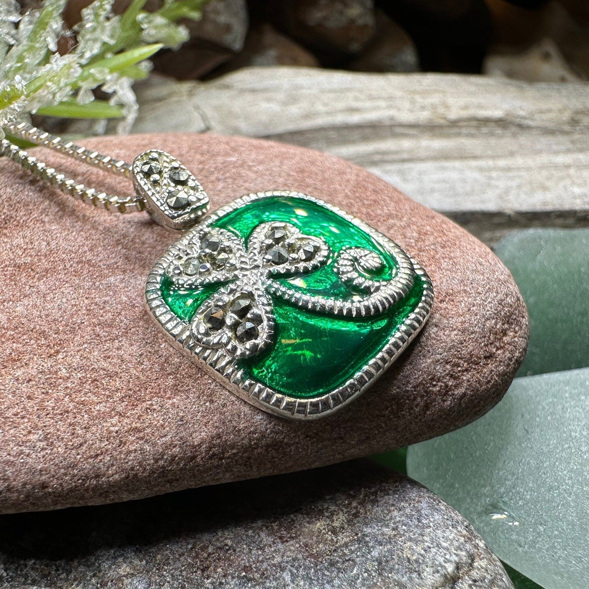 Shannyn Shamrock Enamel Necklace