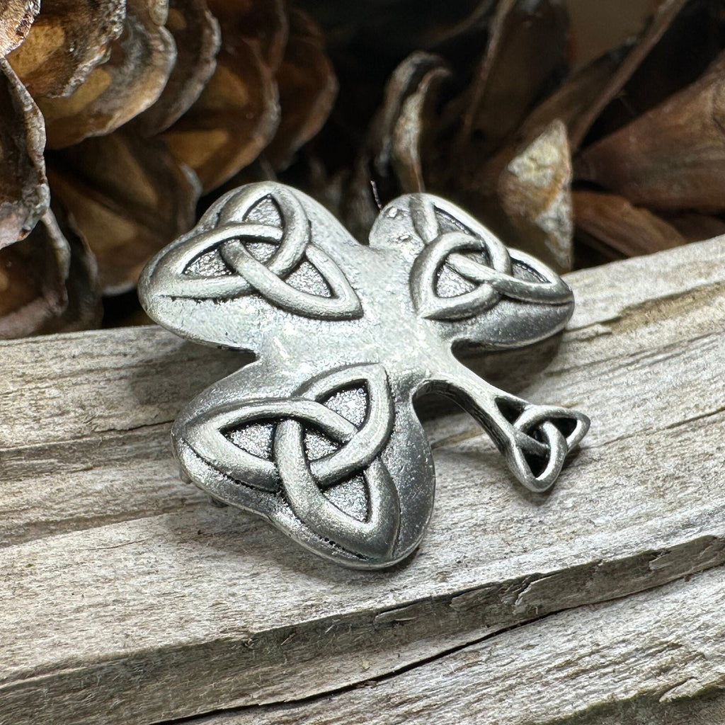 Trinity Knot Shamrock Brooch