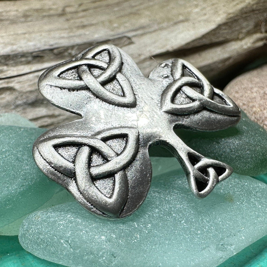 Trinity Knot Shamrock Brooch