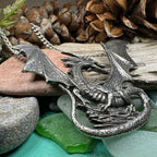 Tressach Pewter Dragon Necklace