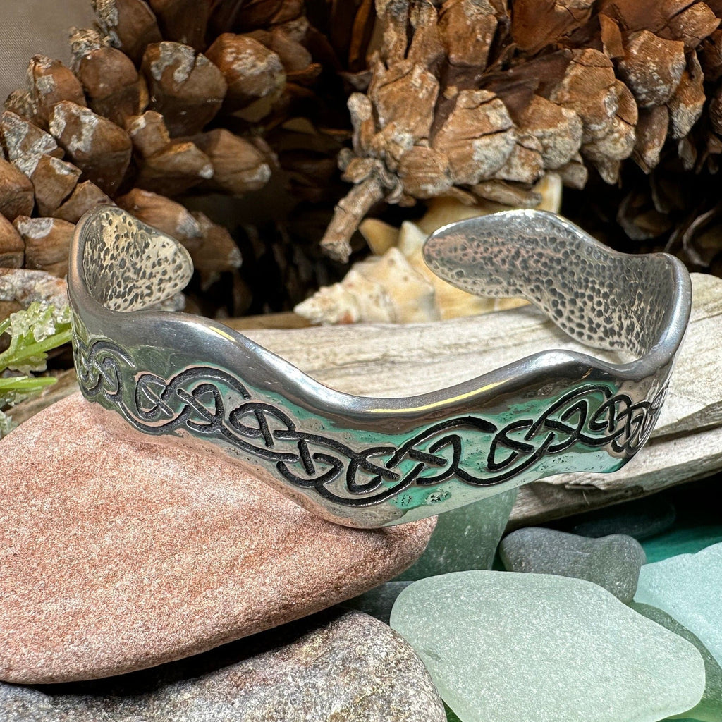 Celtic Wave Pewter Bracelet