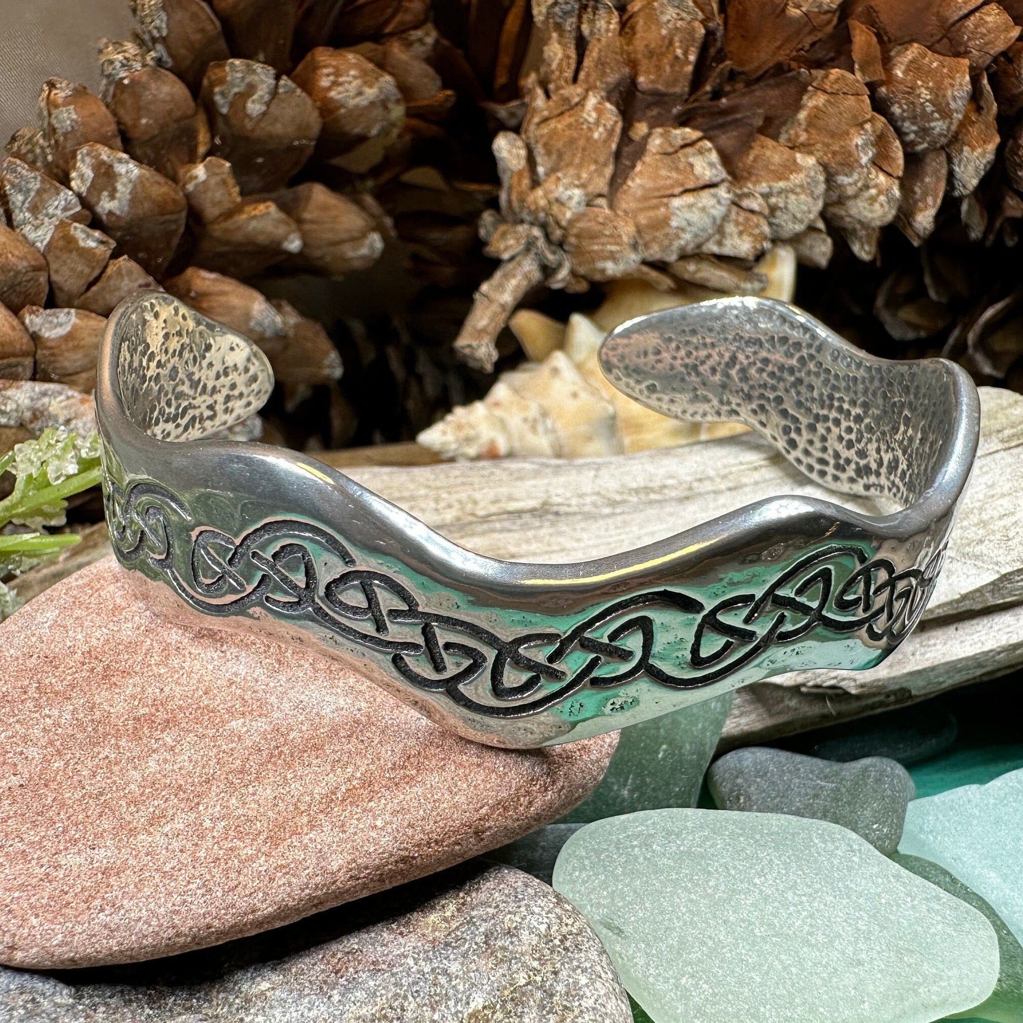 Celtic Wave Pewter Bracelet