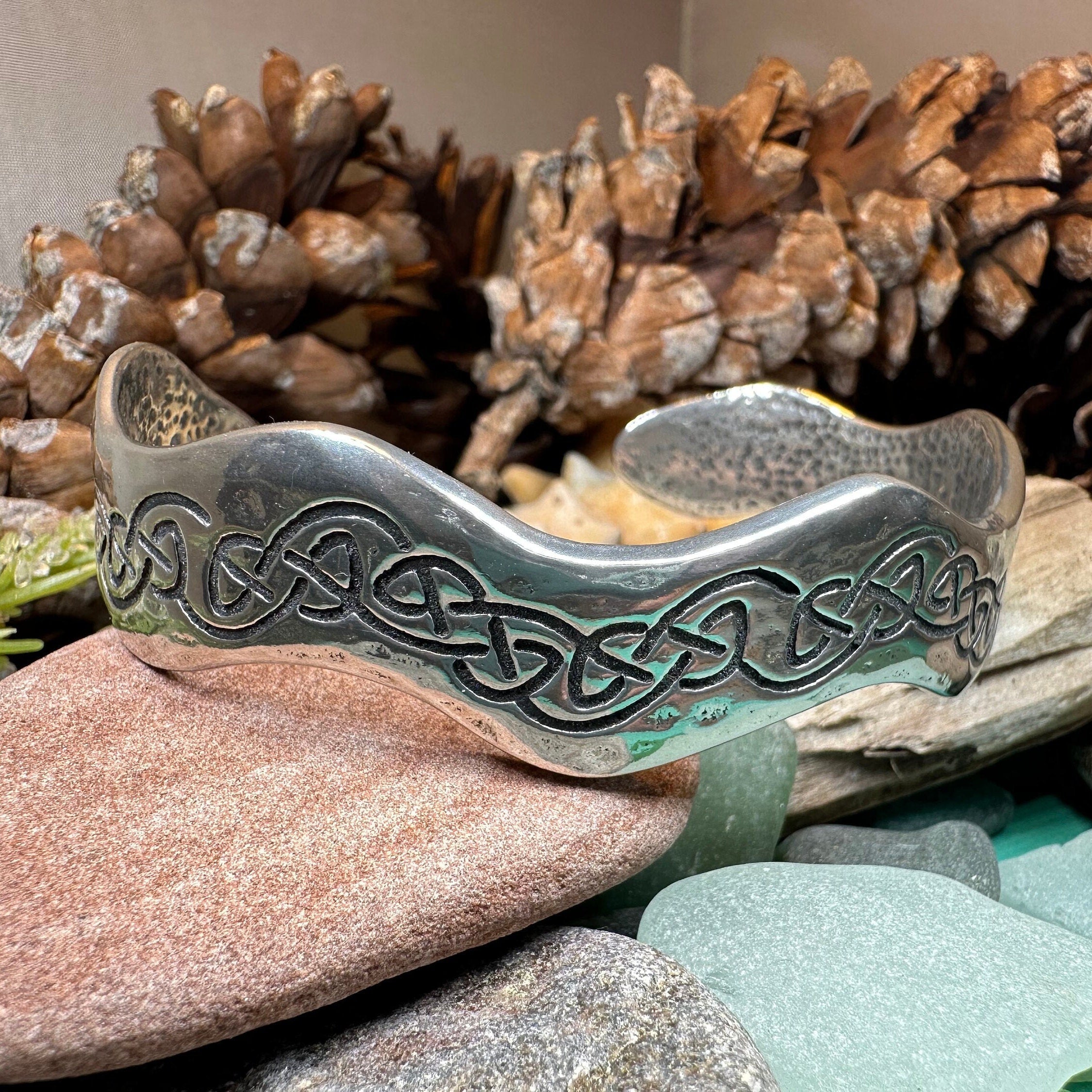 Celtic Wave Pewter Bracelet