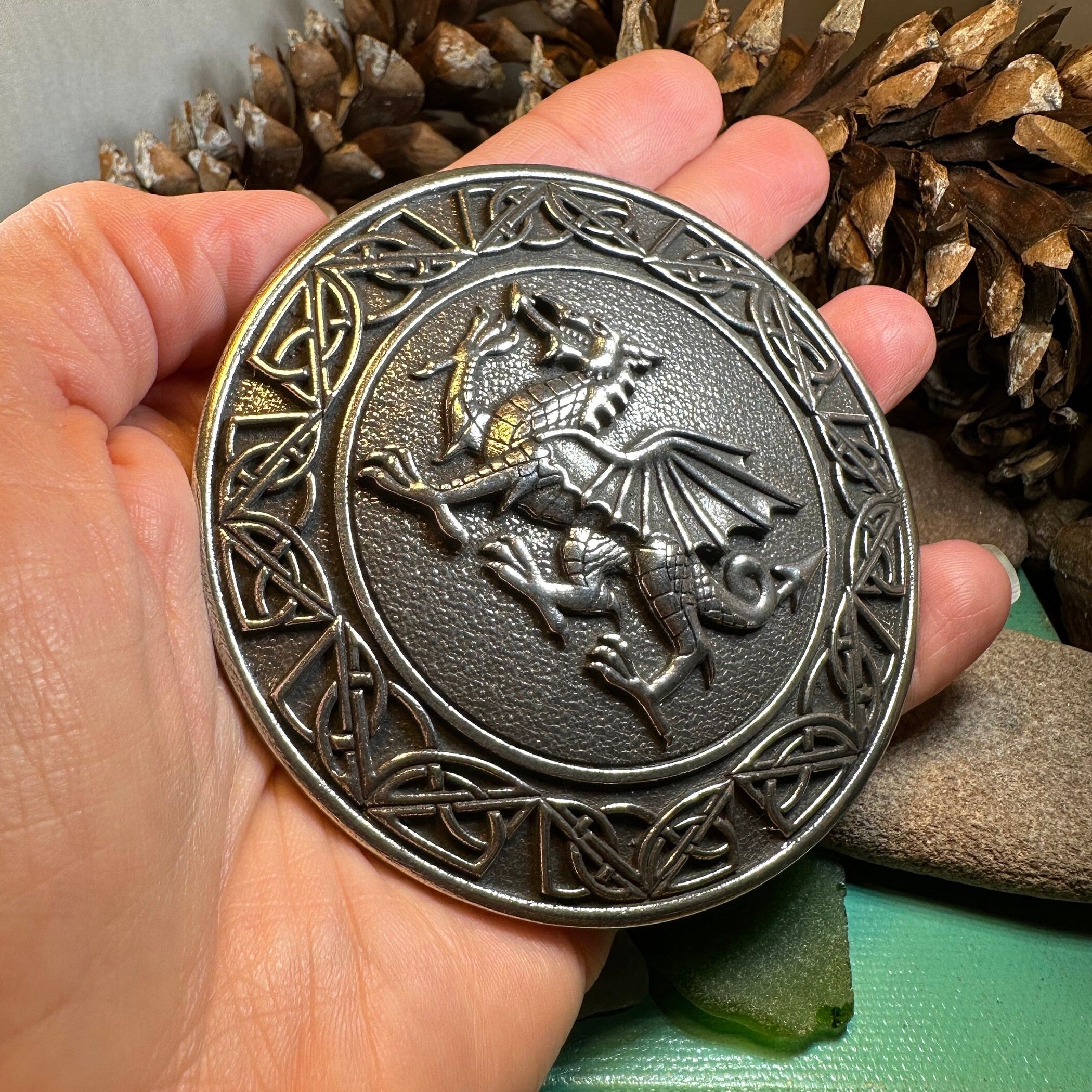 Large Welsh Dragon Brooch