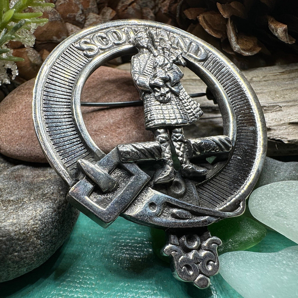 Bagpiper Scotland Brooch