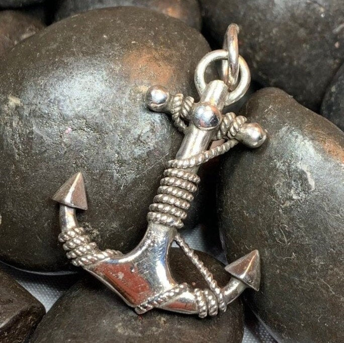 Deep Blue Sea Anchor Necklace