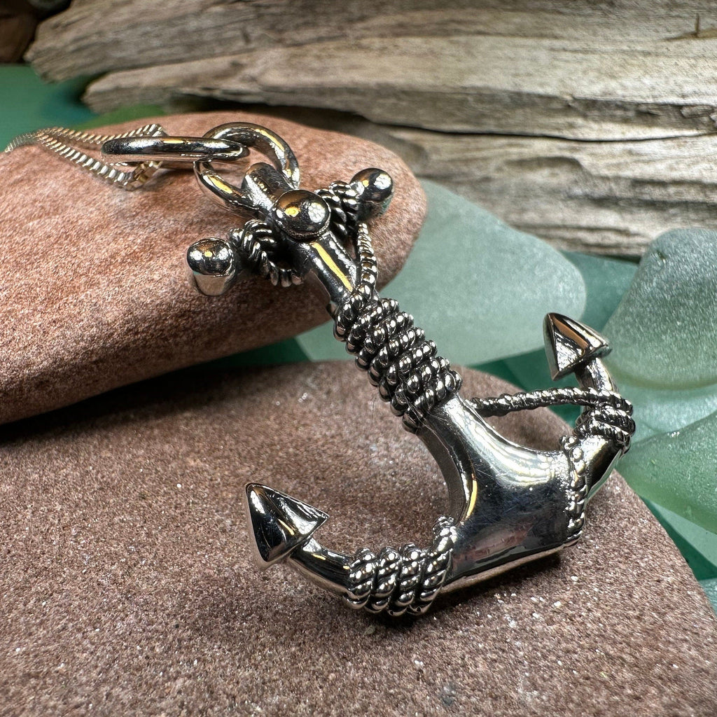Deep Blue Sea Anchor Necklace