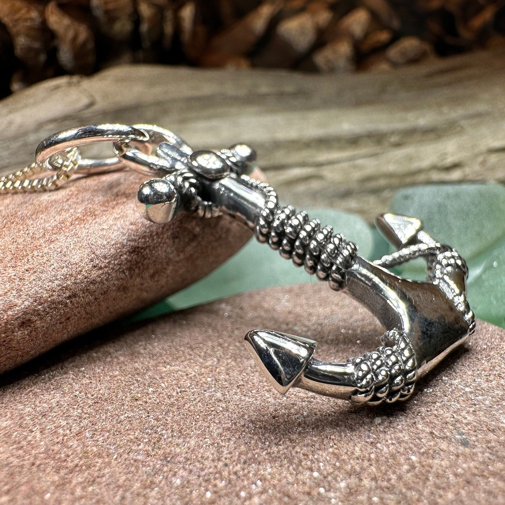 Deep Blue Sea Anchor Necklace