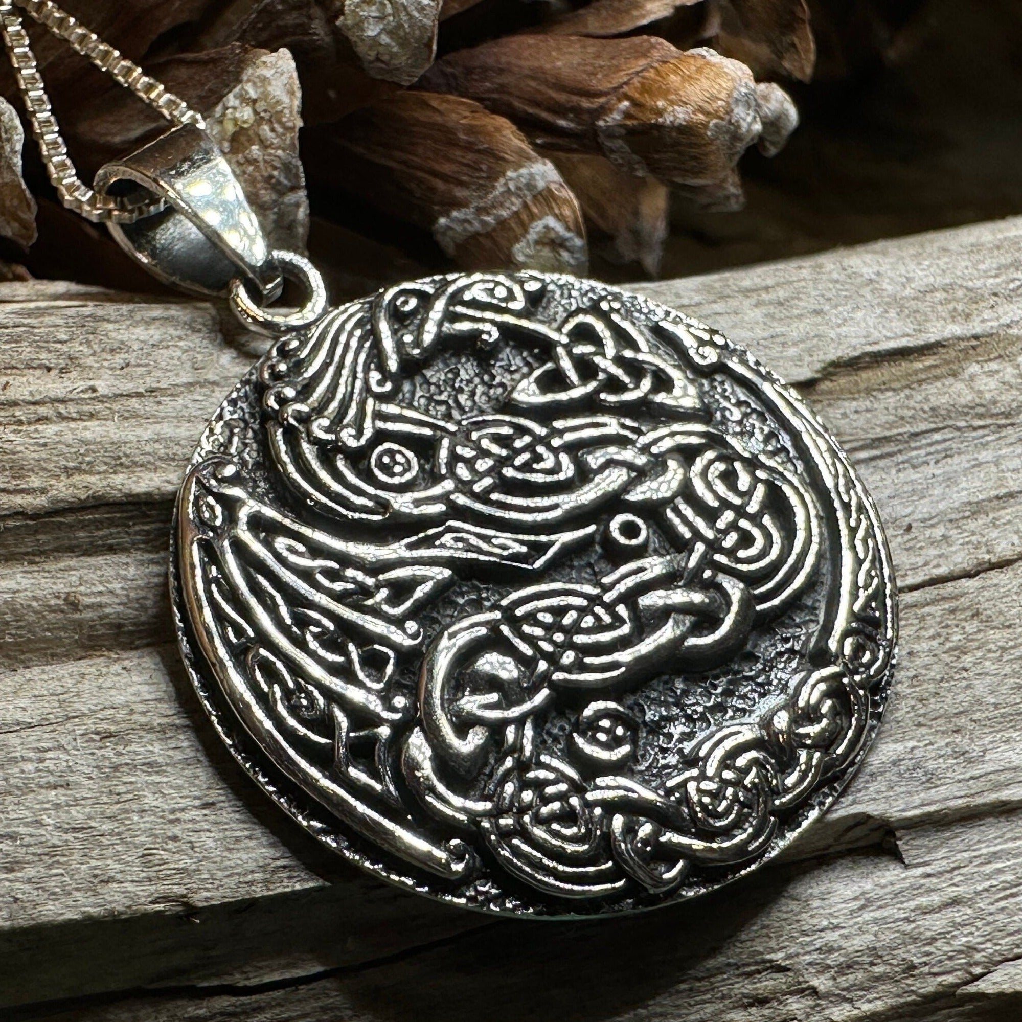 Skoll Celtic Dragon Necklace