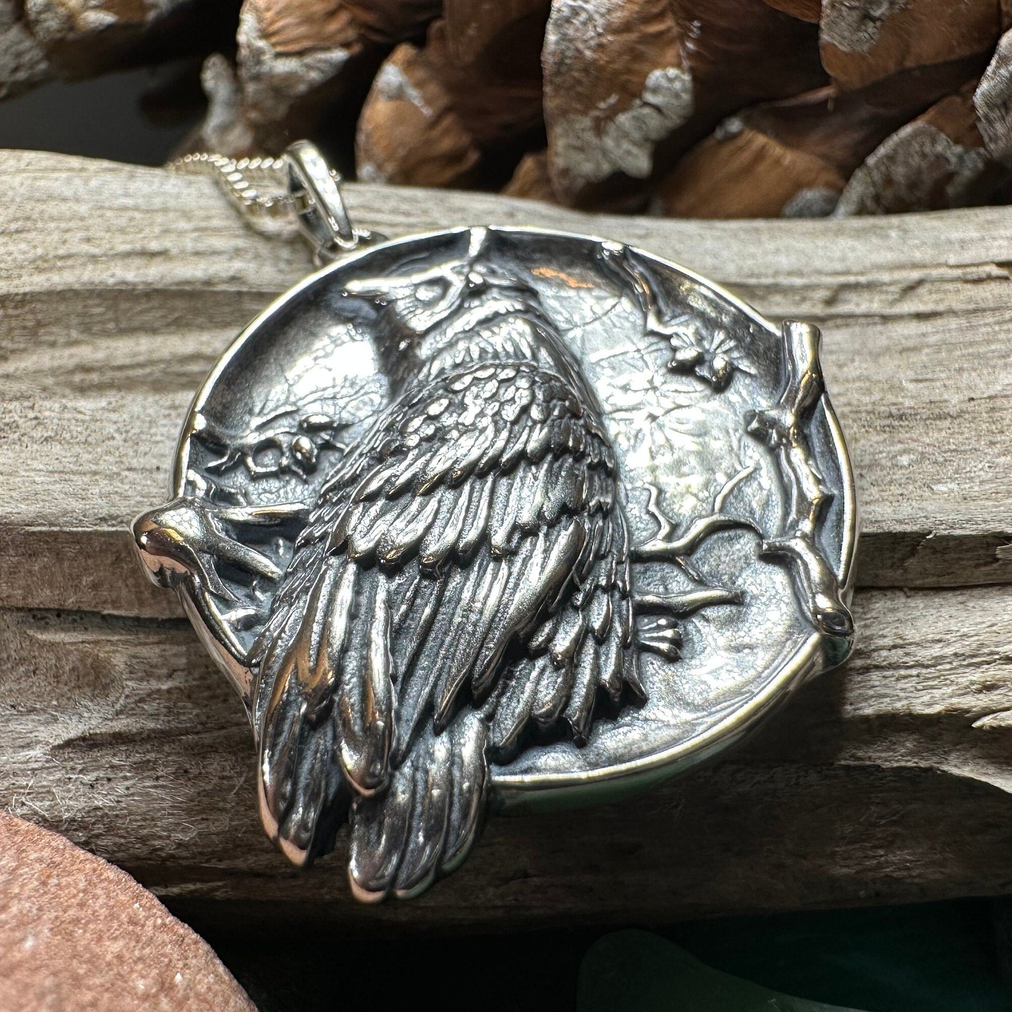 Night Watcher Owl Moon Necklace