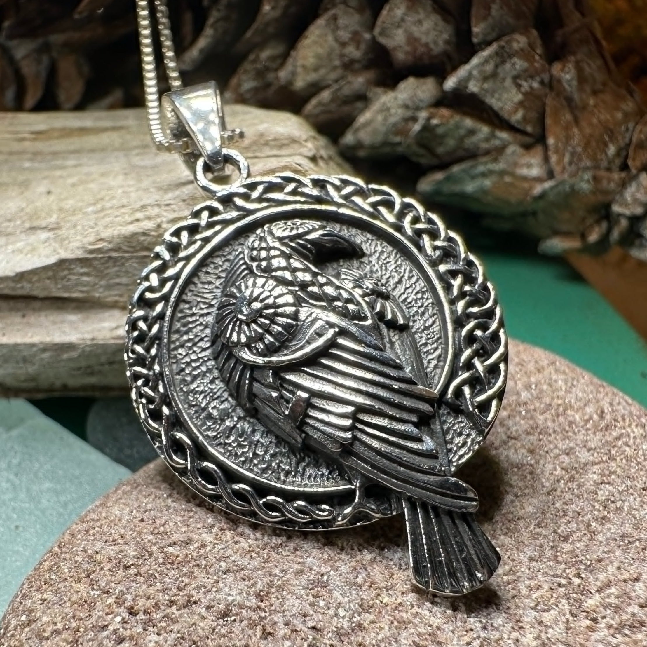 Endre Celtic Raven Necklace