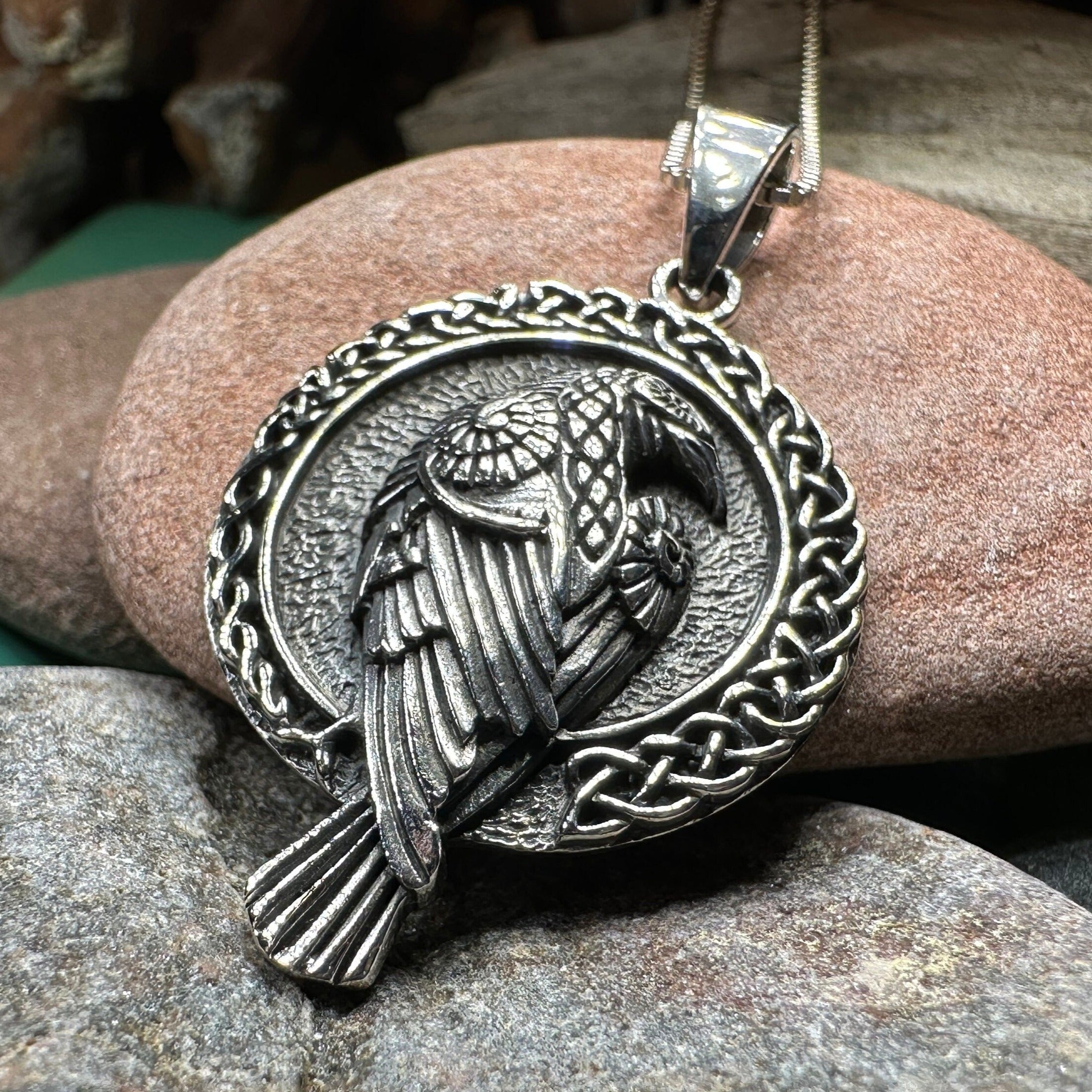 Endre Celtic Raven Necklace