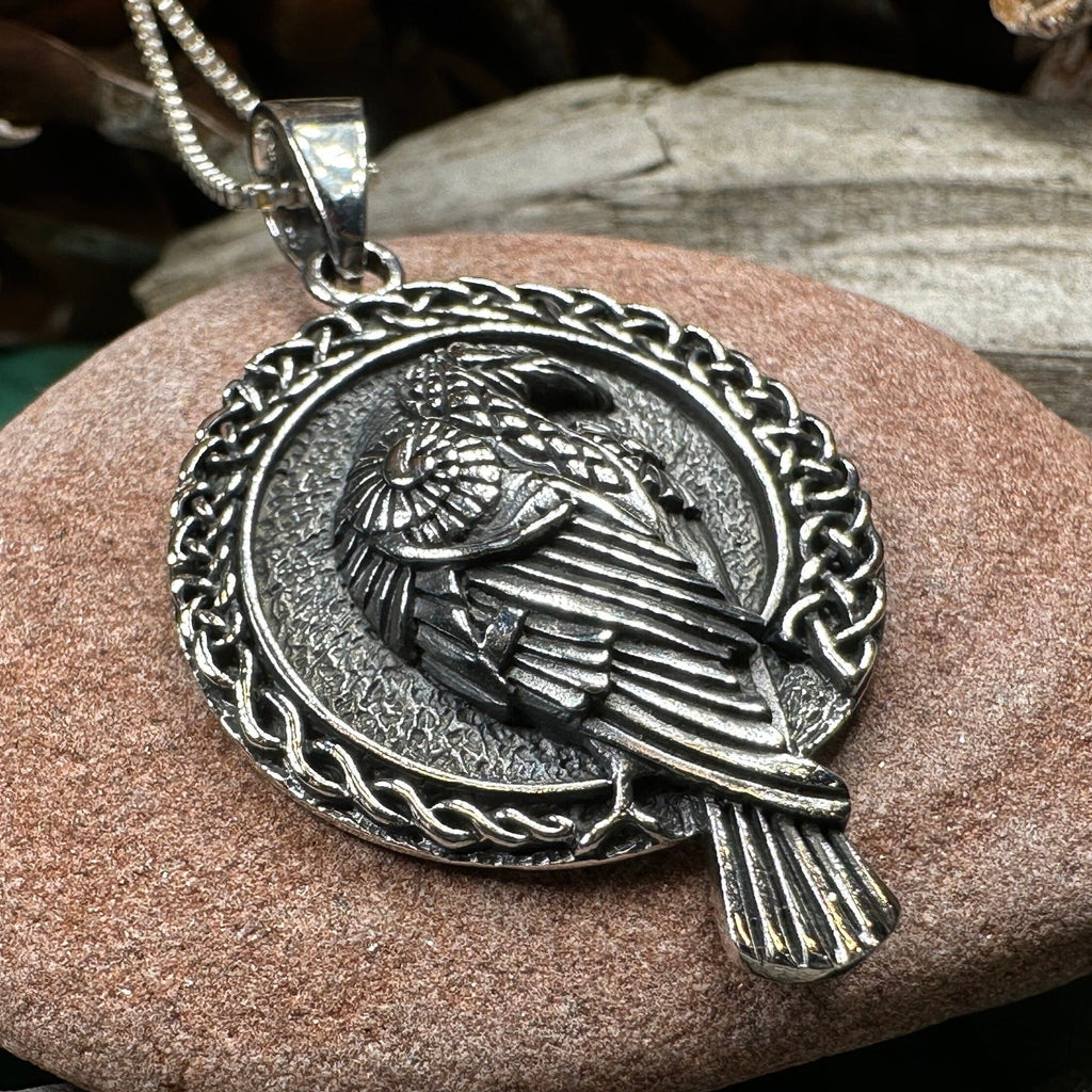 Endre Celtic Raven Necklace