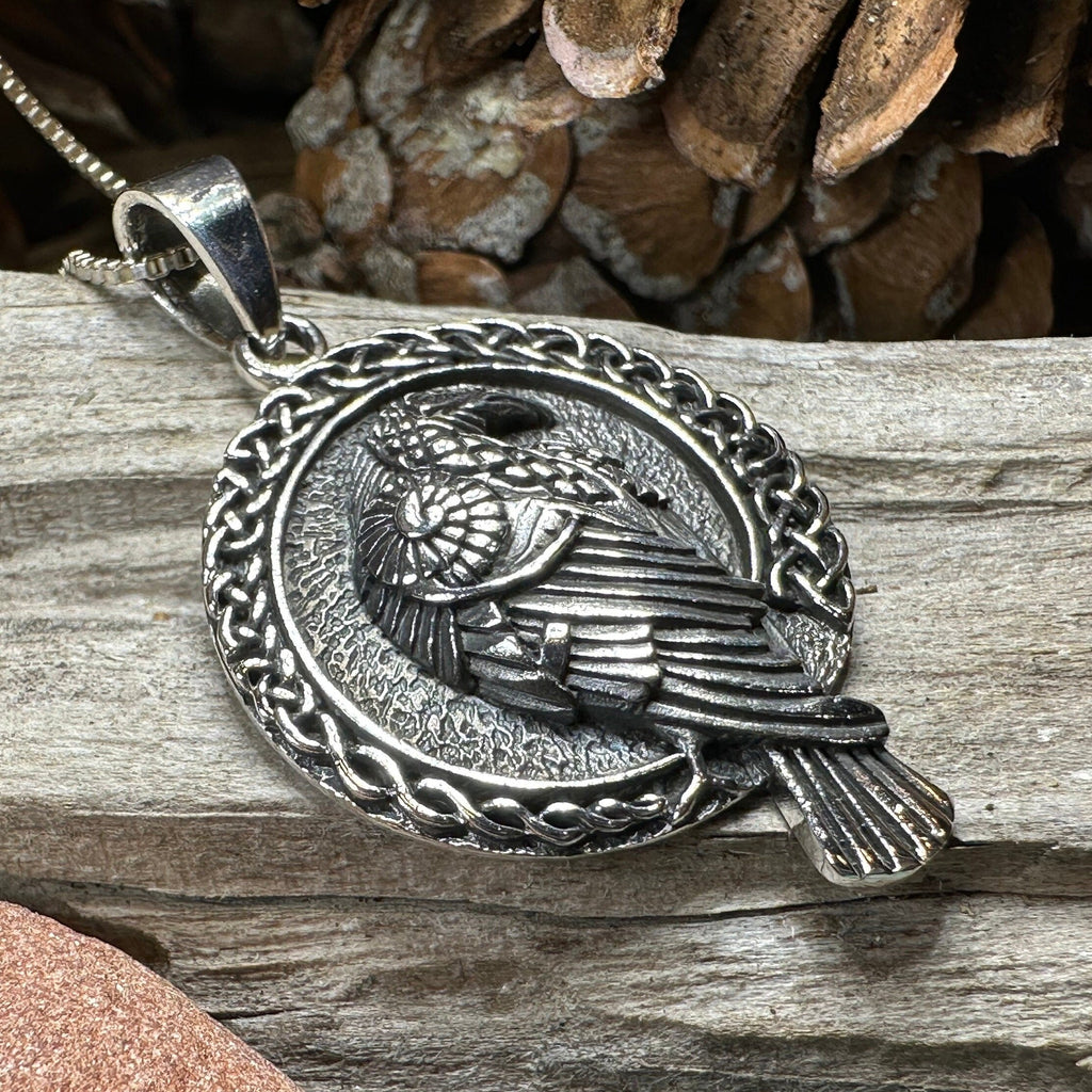 Endre Celtic Raven Necklace