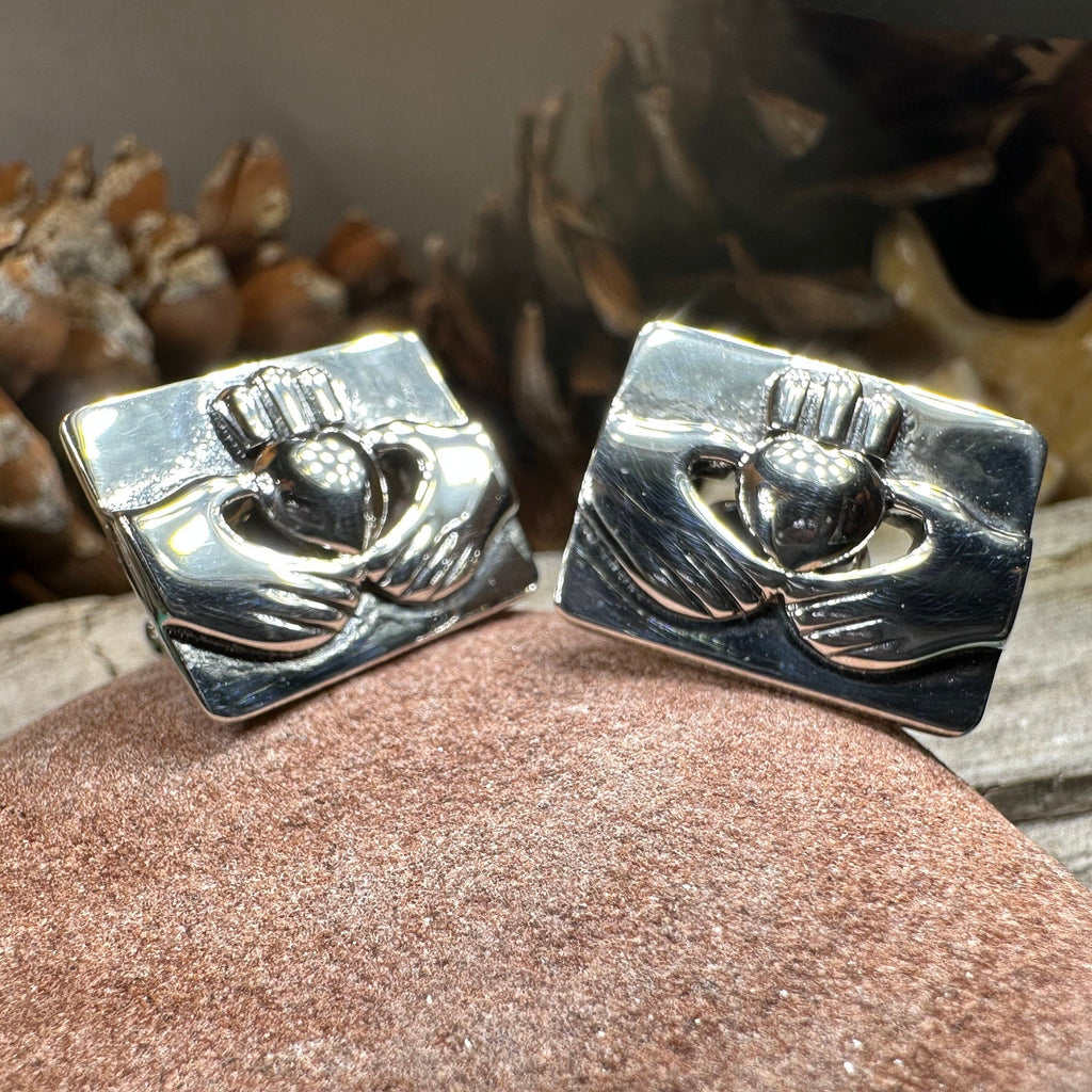 Traditional Claddagh Cuff Links