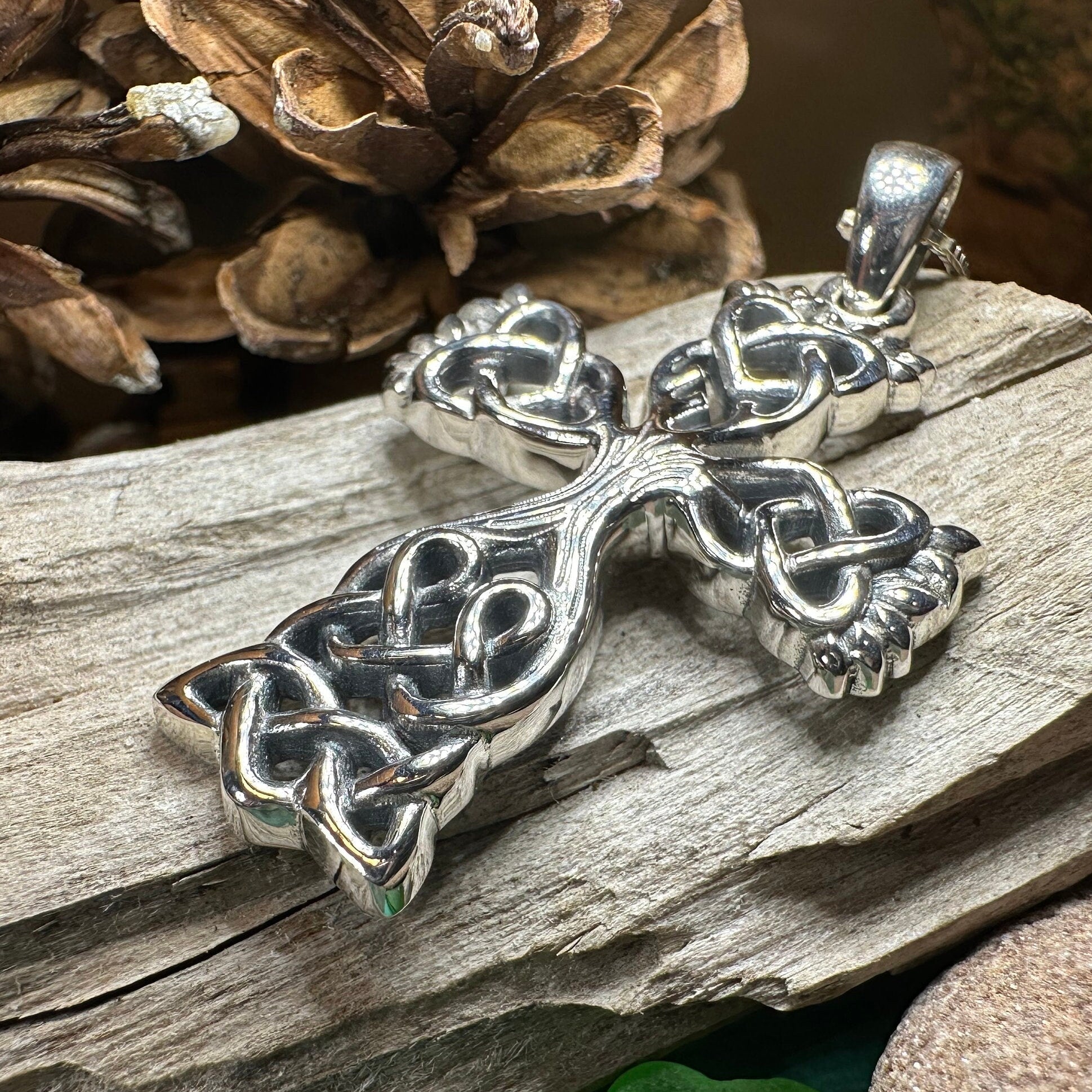 Eternal Tree Celtic Cross Necklace
