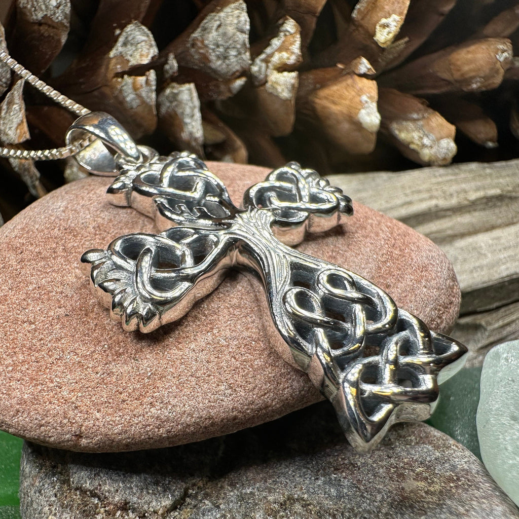 Eternal Tree Celtic Cross Necklace
