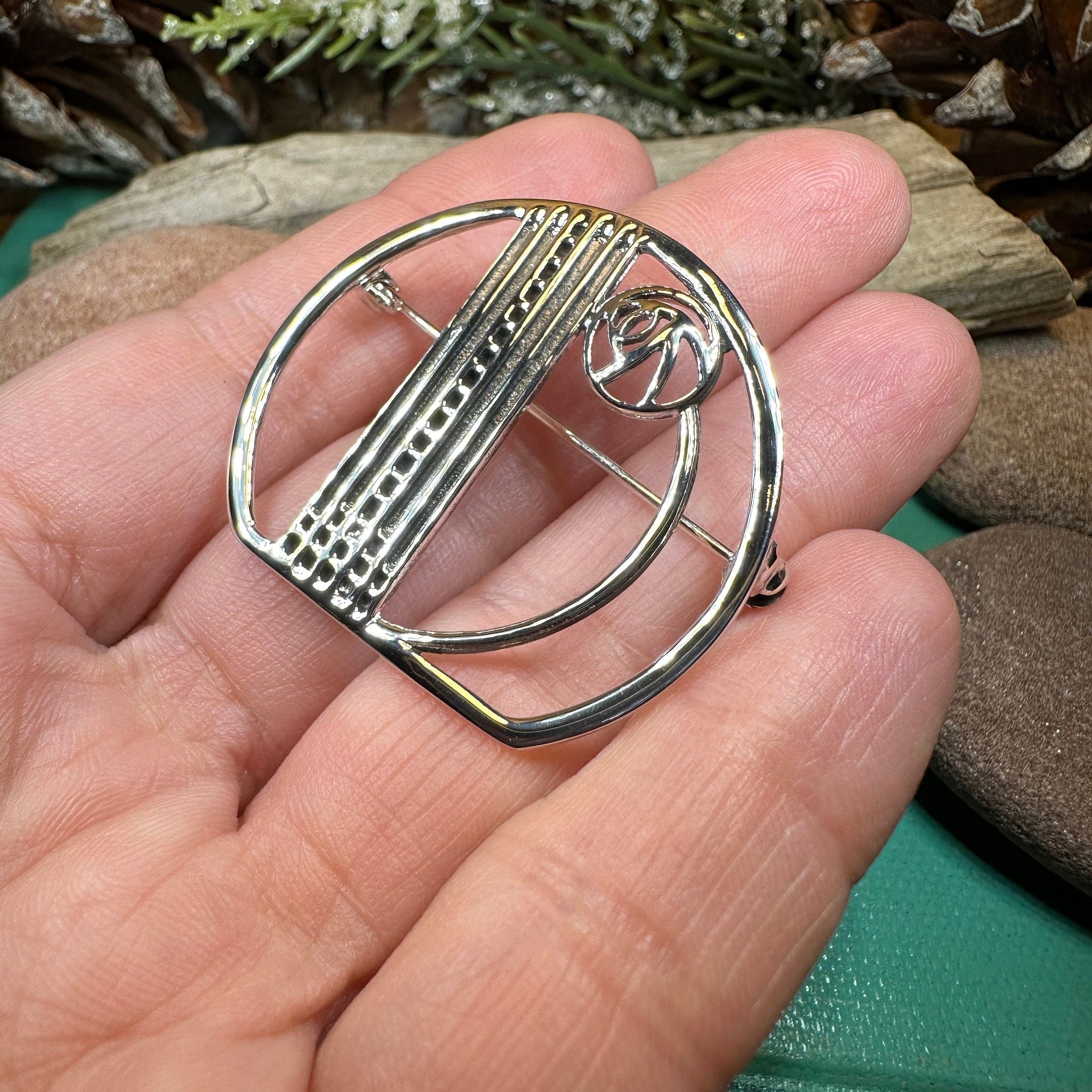 Myra Scottish Mackintosh Rose Brooch