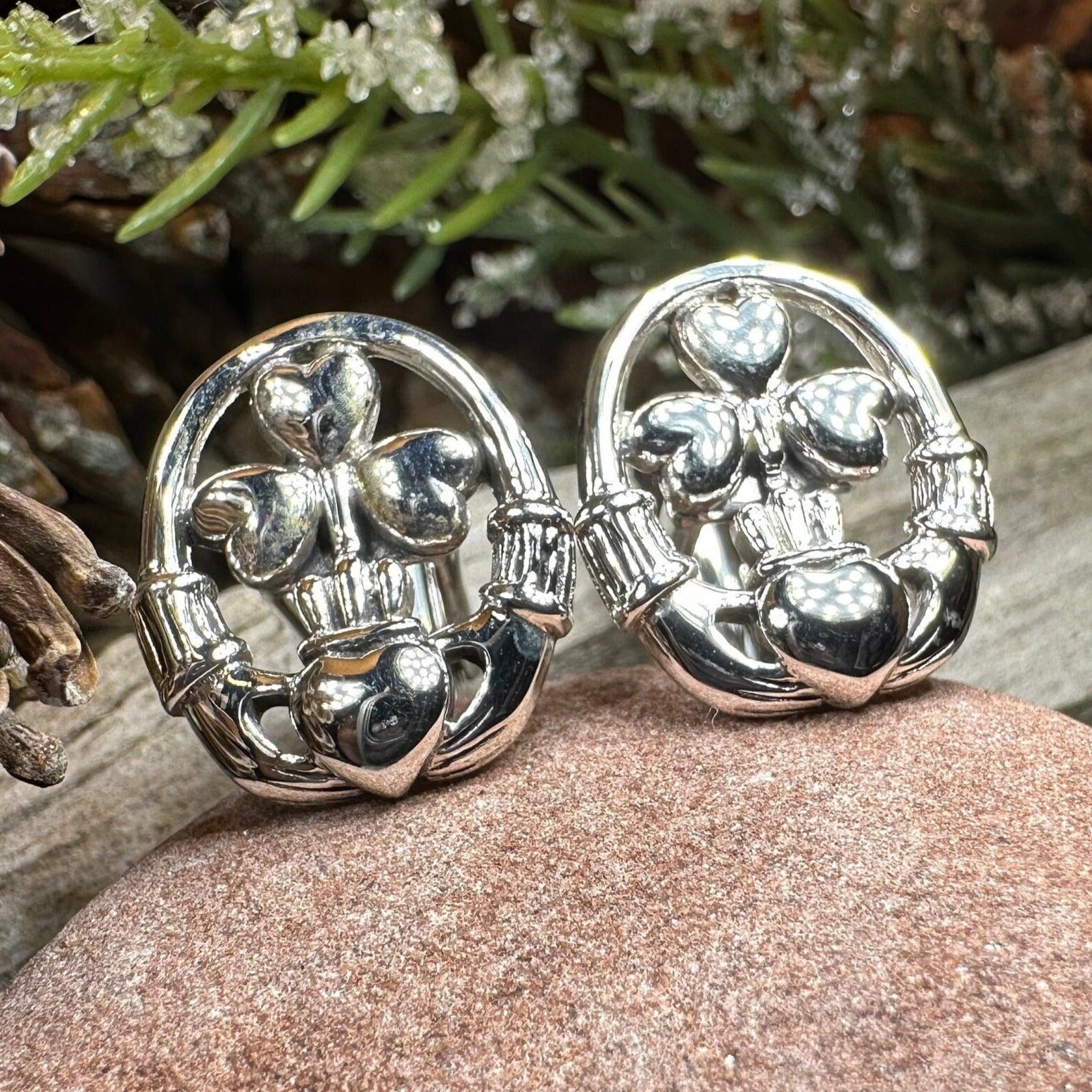 Fergal Claddagh Sterling Silver Cuff Links