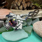 Crystal Thistle Kilt Pin