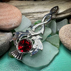 Crystal Thistle Kilt Pin