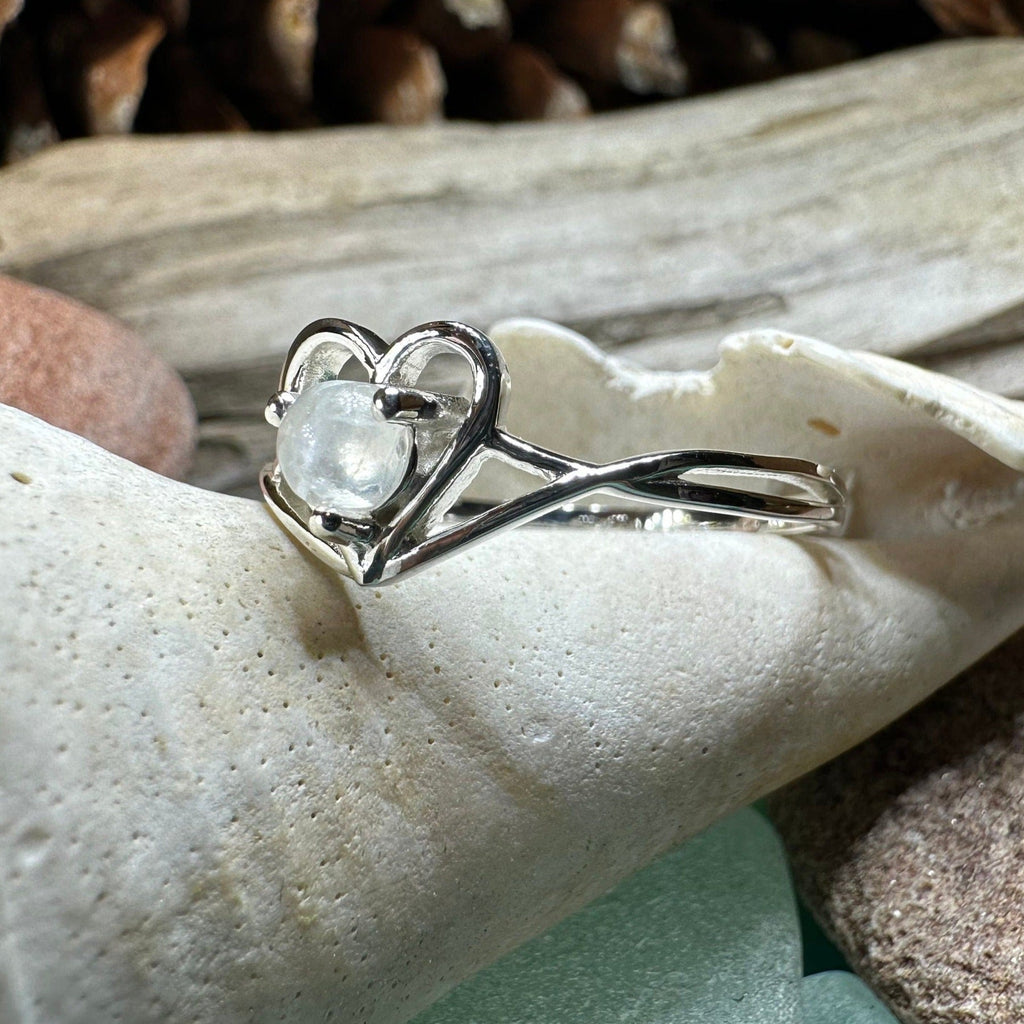 Isidore Moonstone Heart Ring