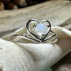 Isidore Moonstone Heart Ring