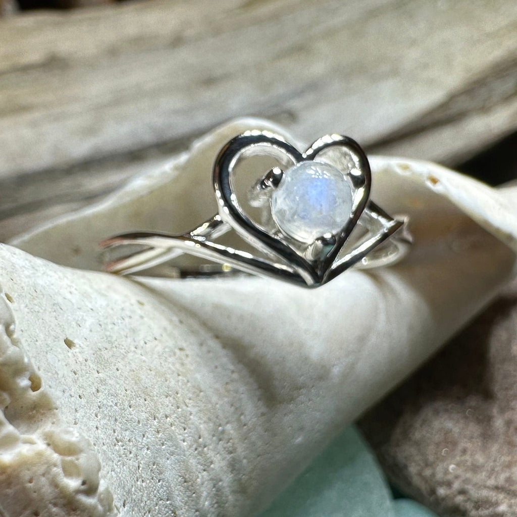 Isidore Moonstone Heart Ring