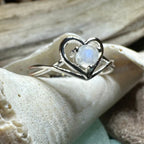 Isidore Moonstone Heart Ring