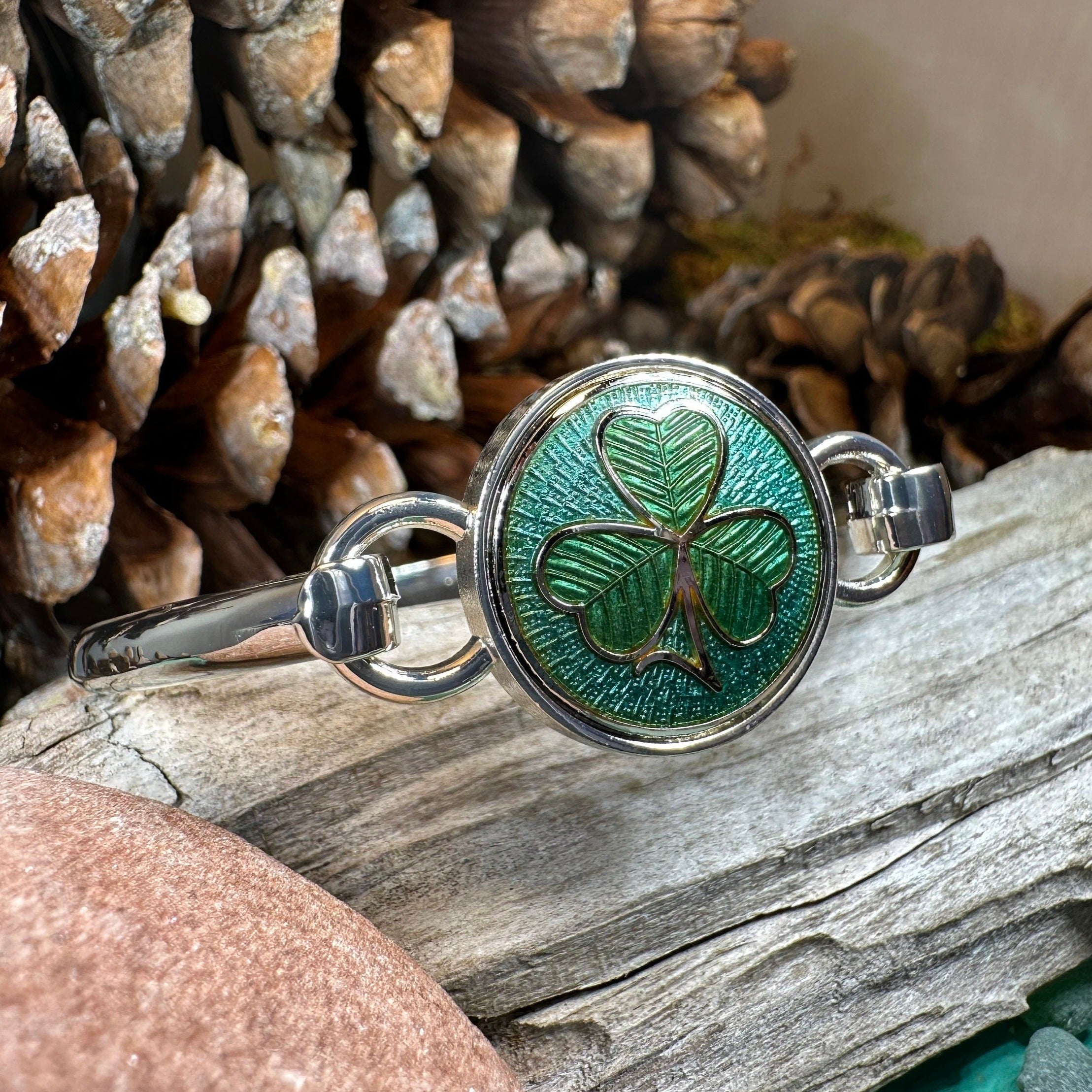 Enamel Shamrock Bracelet