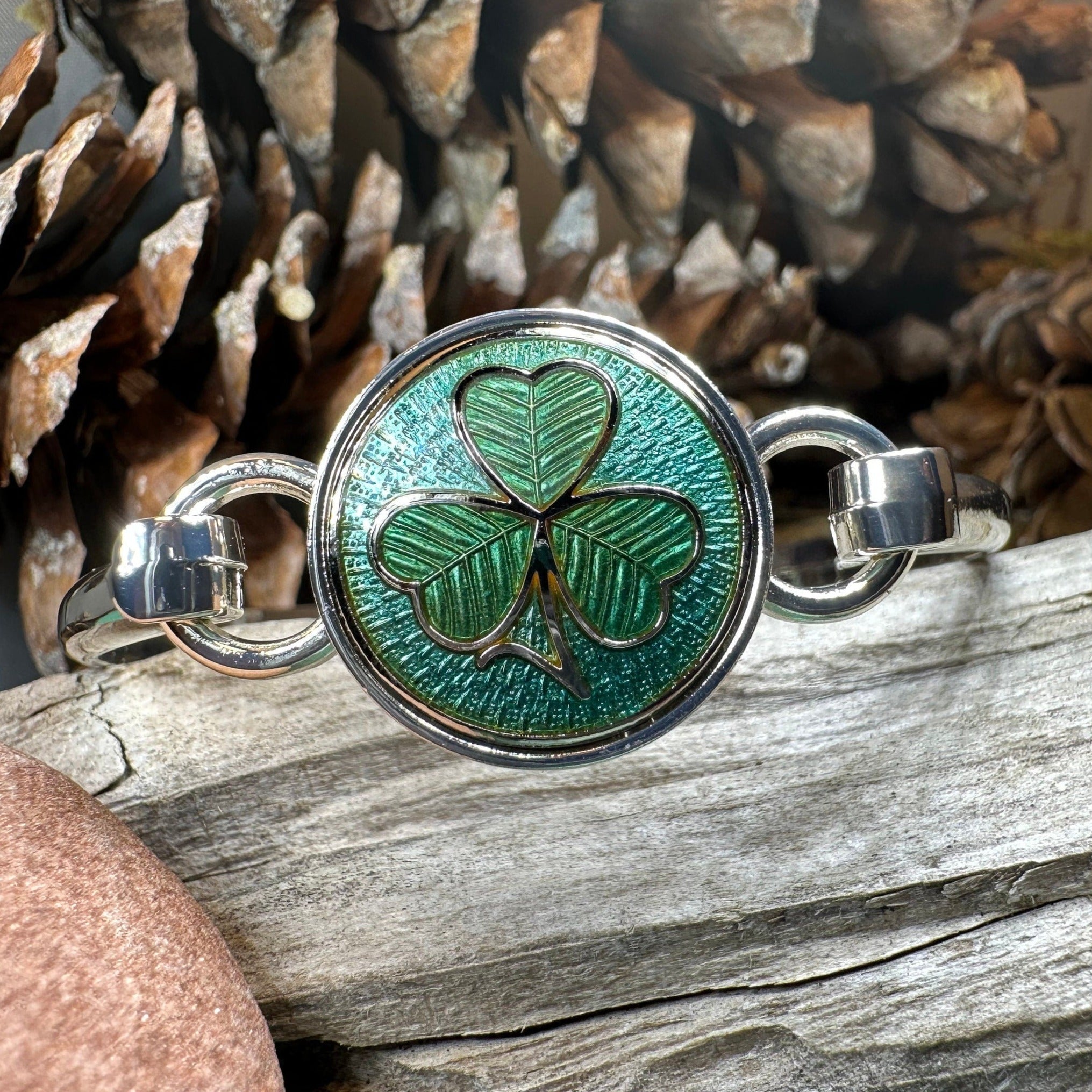 Enamel Shamrock Bracelet