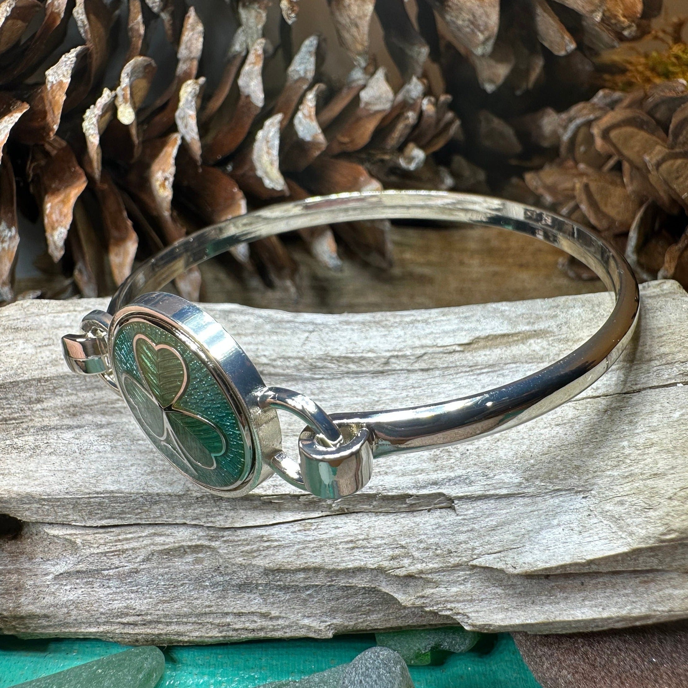 Enamel Shamrock Bracelet
